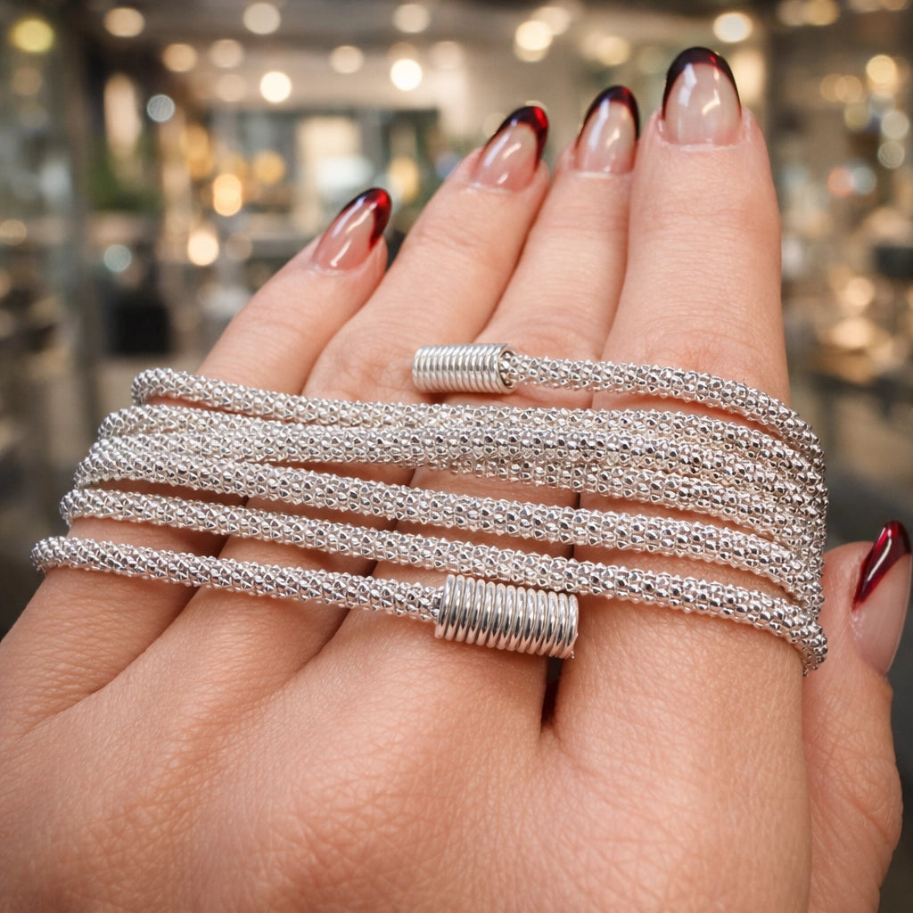 Knot Necklace • 42" Sterling Silver Rope Chain