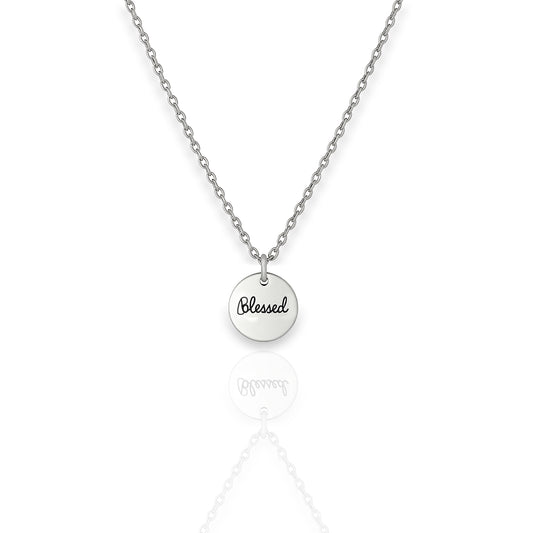 Blessed Engraved Medallion Necklace