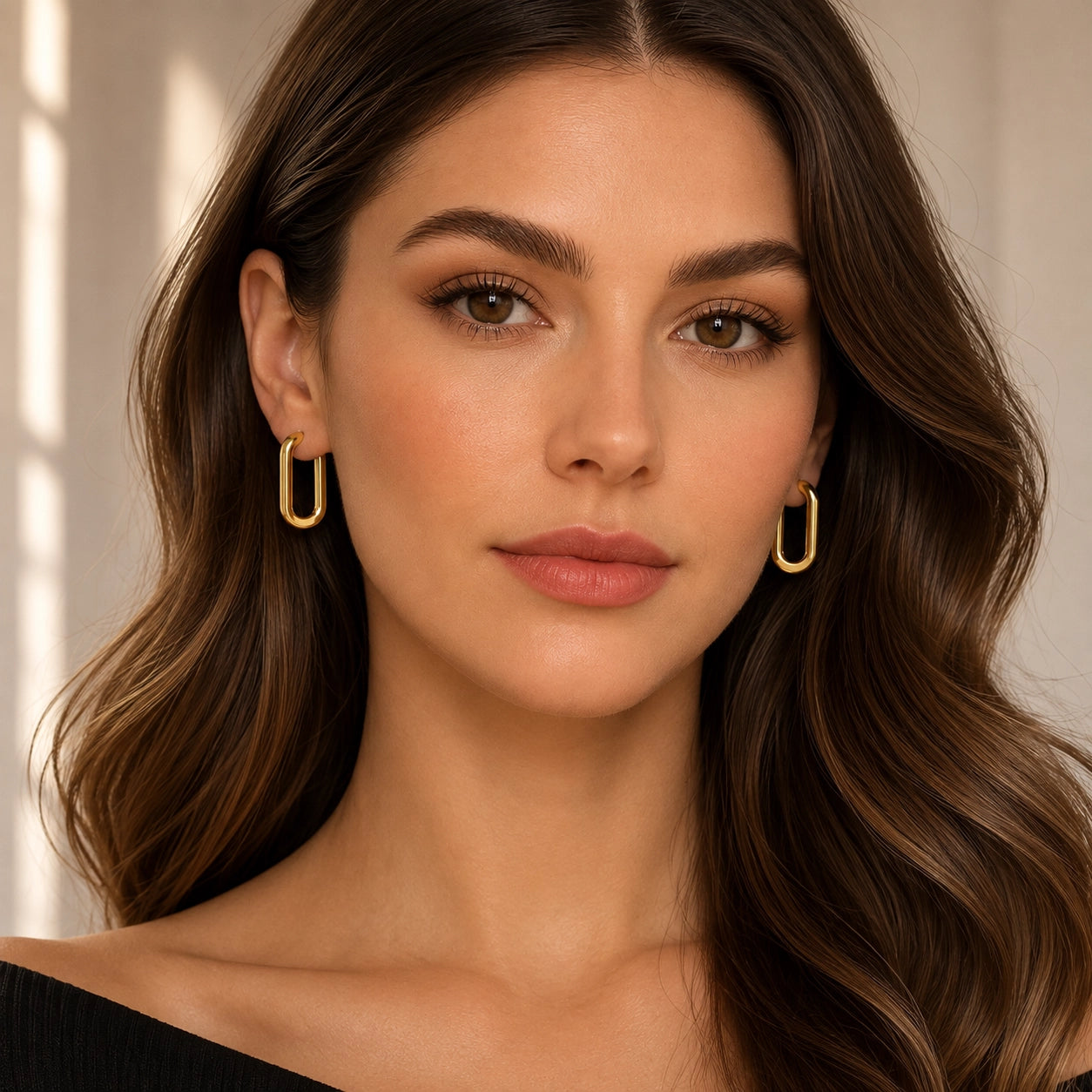 Chain Link Huggie Hoop Earrings