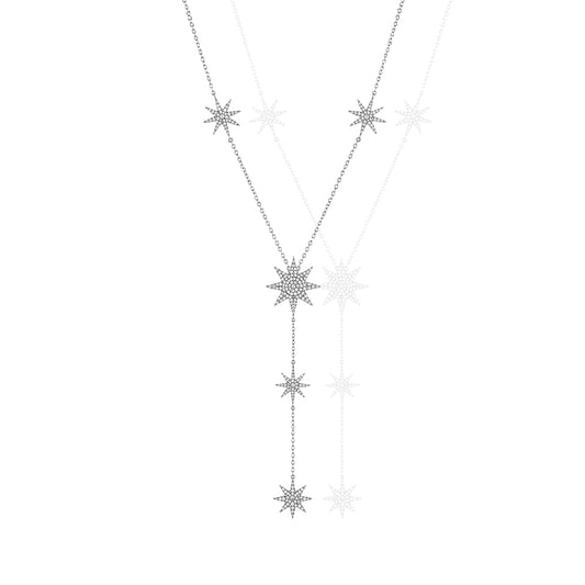 Pave Star Lariat Necklace
