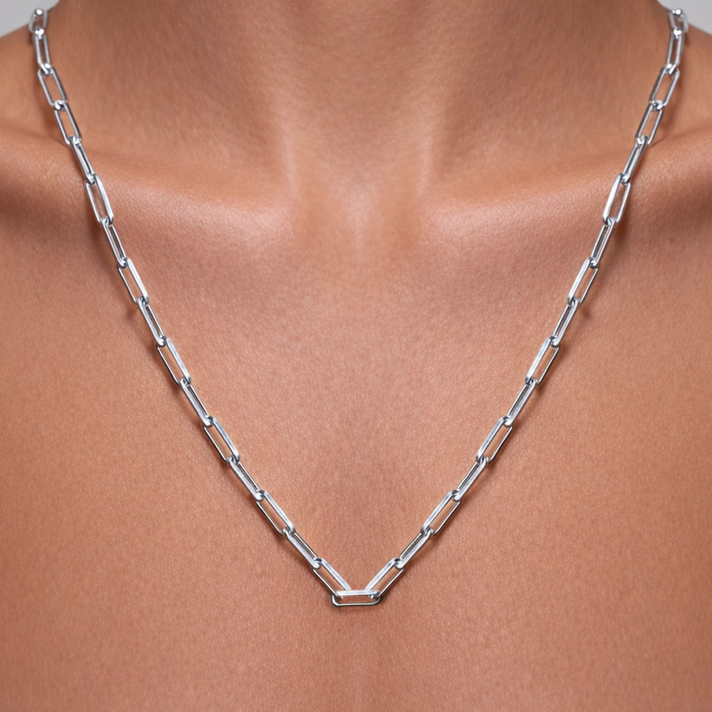 Simple Paperclip Chain Necklace