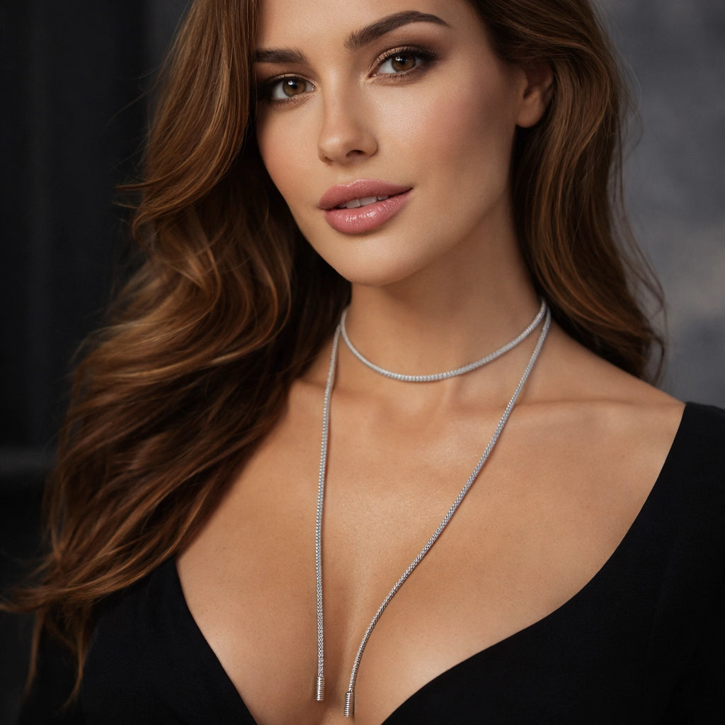 Knot Necklace • 42" Sterling Silver Rope Chain