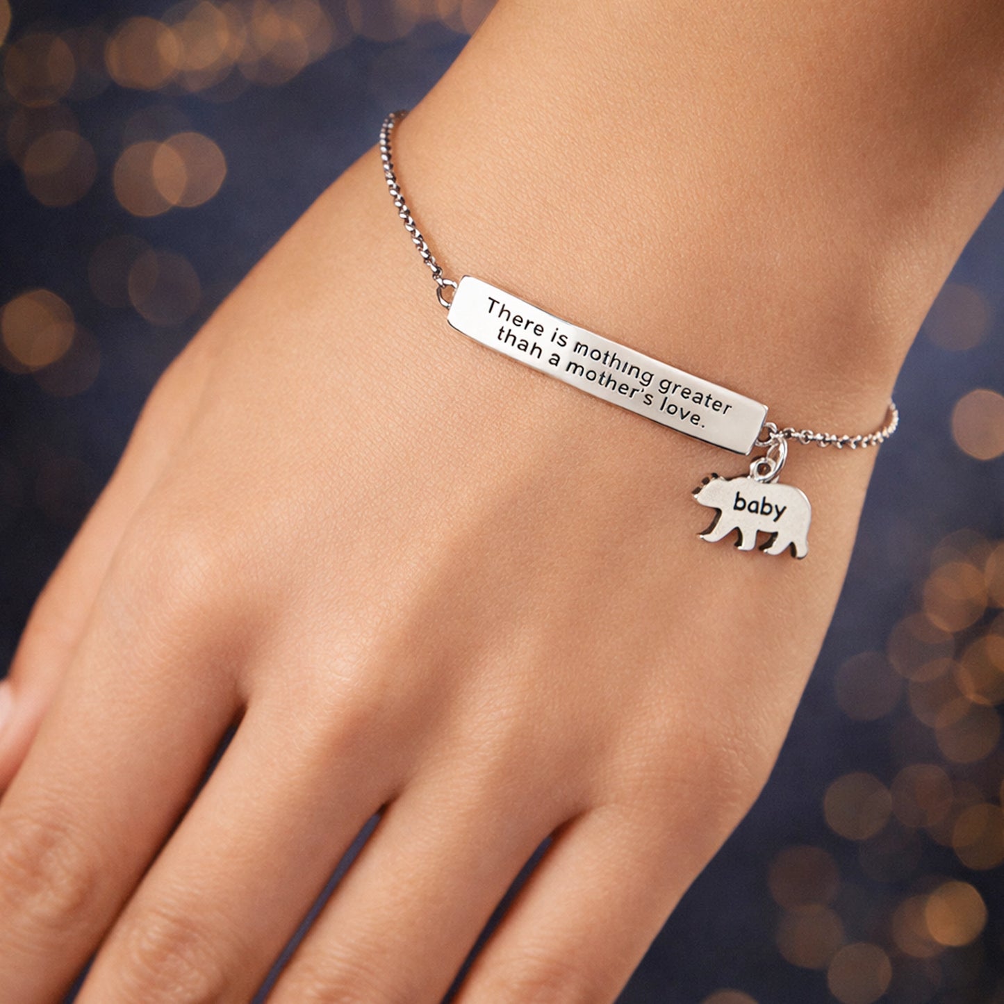 Pulsera con mensaje grabado para mamá