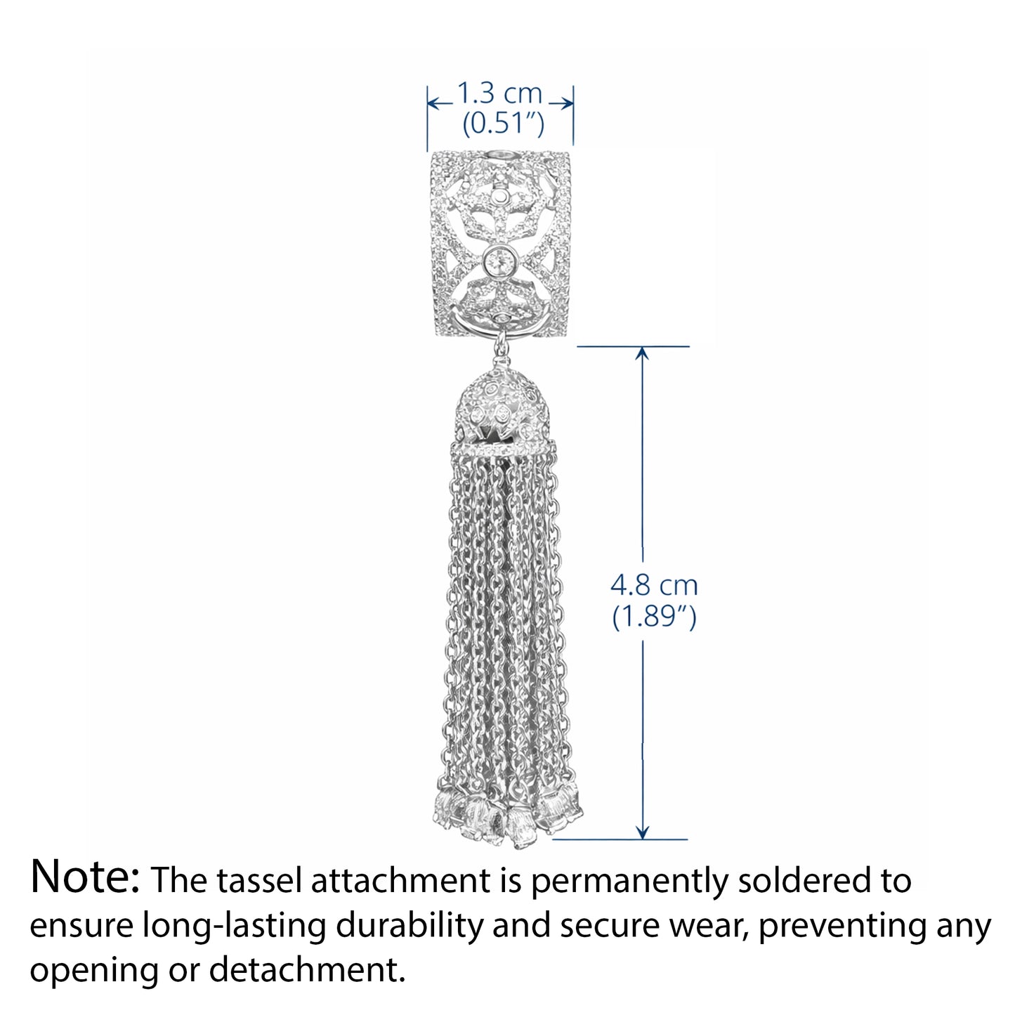 Tassel Statement Ring – CZ Fringe Dangle Cocktail Ring