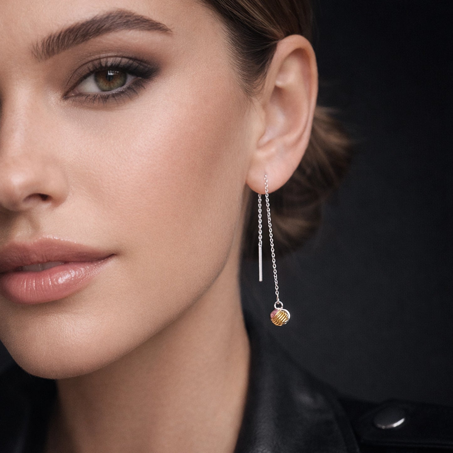 Trinity Knot Threader Earrings in Premium Sterling Silver