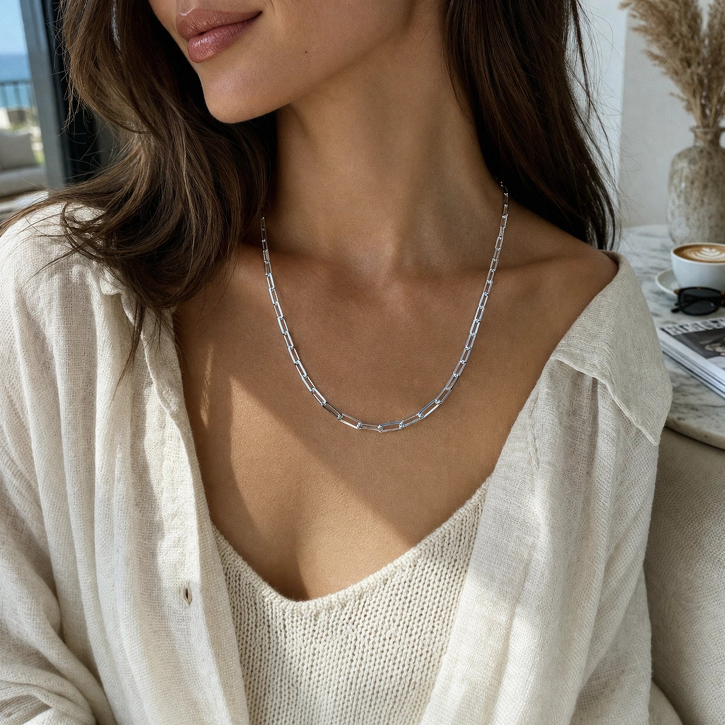Simple Paperclip Chain Necklace