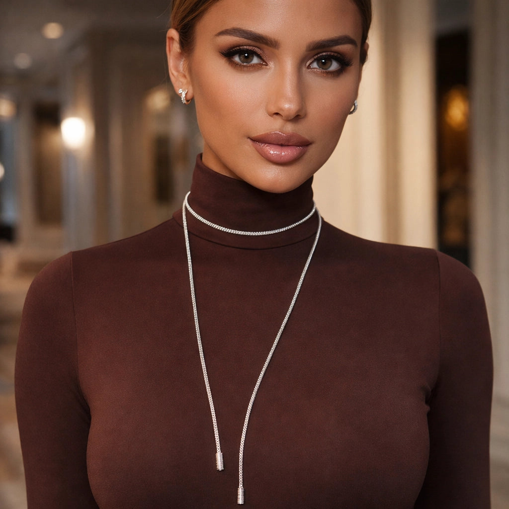 Knot Necklace • 42" Sterling Silver Rope Chain